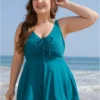 Drawstring Adjustable Straps Ruffle Hem Swim Dress -Clothing Shop 249730099 ir 5809d3bf 70c4 4b12 8551 fca74909d1e9