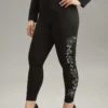 Floral Rhinestone Patchwork High Rise Leggings -Clothing Shop 250930539 ev