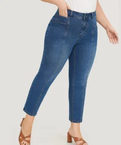 Very Stretchy Pocket High Rise Patchwork Jeans -Clothing Shop 255823907 ct e2972052 6e5e 496e 902f 6cabaec616eb