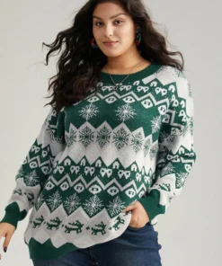 Anti-Pilling Christmas Crew Neck Pullover