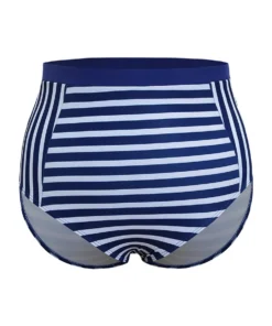Striped Patchwork Bikini Bottom -Clothing Shop 257218142 rw