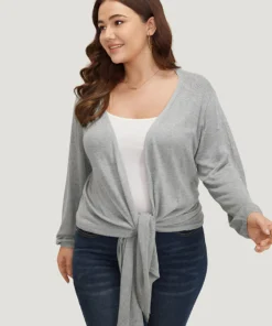 Supersoft Essentials Plain Bowknot Front Supersoft Cardigan -Clothing Shop 260584778 iv