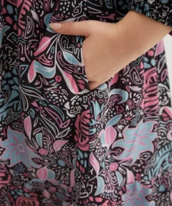 Floral Print Lantern Sleeve Elastic Waist Dress 22 Floral Print Lantern Sleeve Elastic Waist Dress -Clothing Shop 266121622 bb