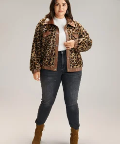 Leopard Patchwork Button Through Jacket -Clothing Shop 269148382 rl b9e3f5b8 08e2 48ec 8309 f5cb80674035