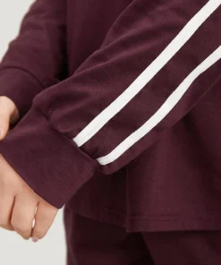 Striped Patchwork Crew Neck Sleep Top 14 Striped Patchwork Crew Neck Sleep Top -Clothing Shop 26981928 ks