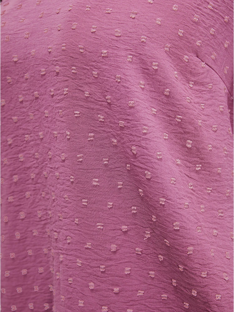 Plain Ruffle Tiered Sleeve V Neck Polka Dot Blouse 8 Plain Ruffle Tiered Sleeve V Neck Polka Dot Blouse - Image 6