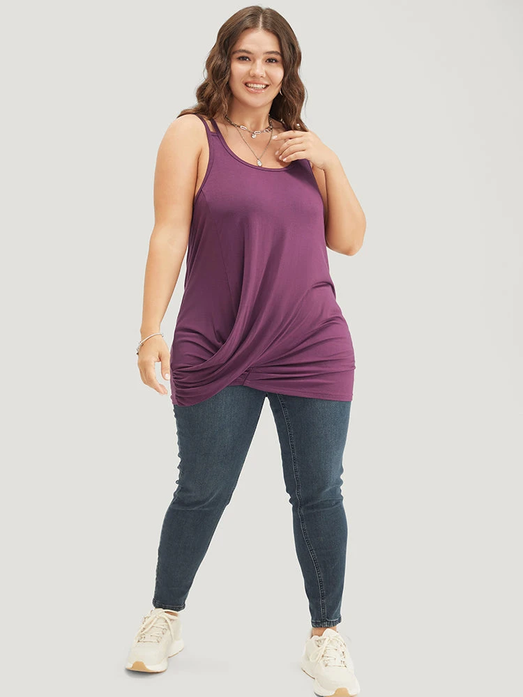 Solid Twist Hem Cami Top 6 Solid Twist Hem Cami Top - Image 4