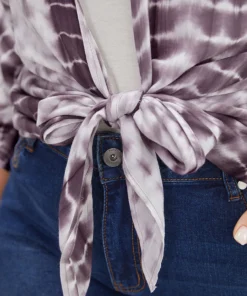 Tie Dye Open Front Batwing Sleeve Knotted Hem Kimono -Clothing Shop 270940660 cm d346bfaa f397 478b bc6a 6aaa24b1c740