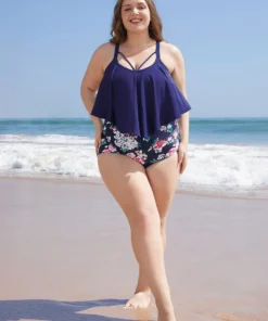 Floral Patchwork Asymmetrical Ruffles Sculpt Waist One Piece Swimsuit 33 Floral Patchwork Asymmetrical Ruffles Sculpt Waist One Piece Swimsuit -Clothing Shop 271650707 ek