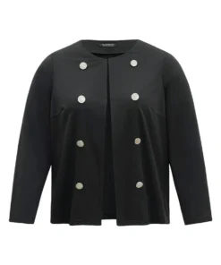 Halloween Solid Buckle Detail Jacket -Clothing Shop 272020742 jp