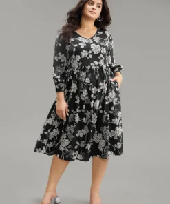 Supersoft Essentials Silhouette Floral Print Pocket Dress -Clothing Shop 272615370 ja ac3ed360 6820 4ae4 980a a400baad3c73