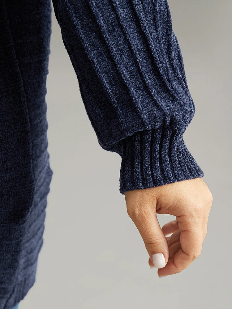 Plain Textured Dolman Sleeve Arc Hem Cardigan 9 Plain Textured Dolman Sleeve Arc Hem Cardigan - Image 7