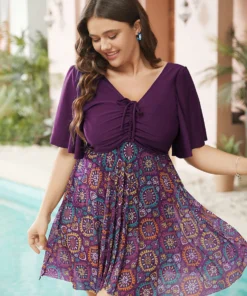 Paisley Drawstring Ruched Detail Ruffle Sleeve Swim Dress 32 Paisley Drawstring Ruched Detail Ruffle Sleeve Swim Dress -Clothing Shop 273270290 ow 0656c138 ca03 4f1e 94ec 49676913c24f