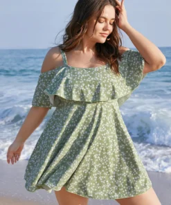 Ditsy Floral Cold Shoulder Sculpt Waist Ruffles Swim Dress 25 Ditsy Floral Cold Shoulder Sculpt Waist Ruffles Swim Dress -Clothing Shop 274076372 gz faa619c8 c442 430a a05b 05ceef4a561f