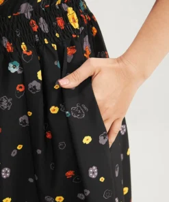 Floral Printed Pocket V Neck Shirred Split Hem Dress -Clothing Shop 274570534 ke d0e103ad 4485 489e beb0 5d5148a9ea34