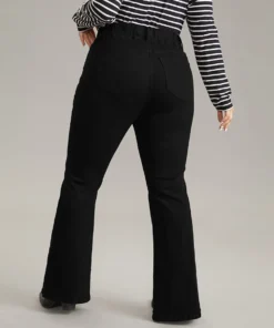 Solid Split Front Flare Leg Very Stretchy Jeans -Clothing Shop 276046318 ie 31bfe347 4314 4704 992c 5ce976544b70