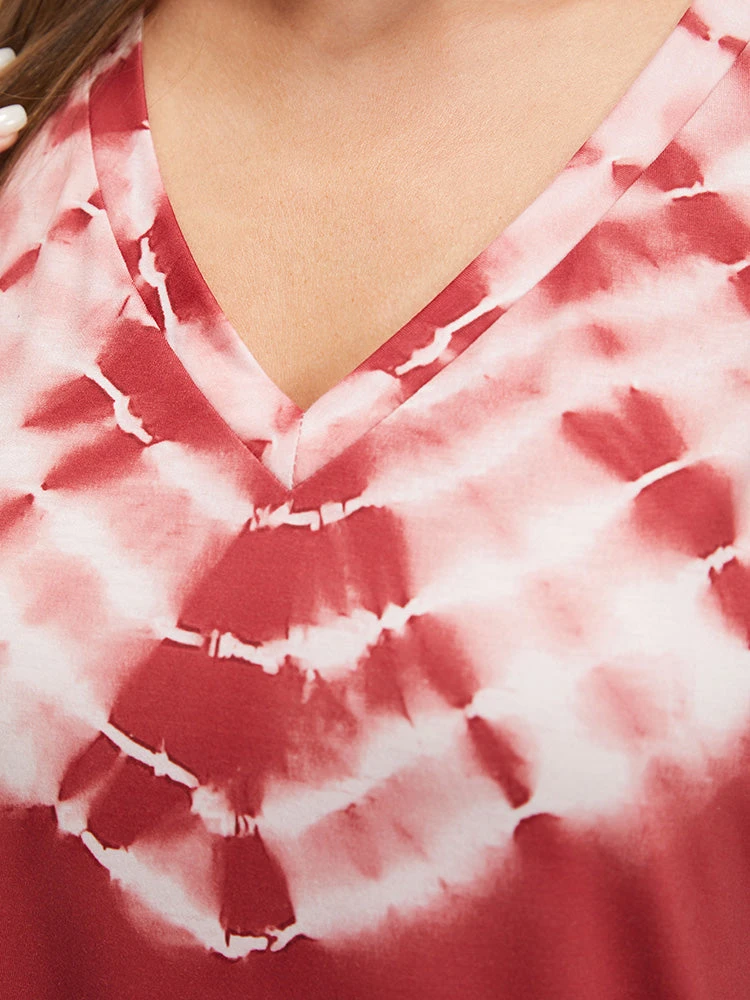 Tie Dye Contrast V Neck Tank Top 8 Tie Dye Contrast V Neck Tank Top - Image 6