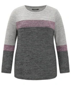 Heather Colorblock Contrast Crew Neck T-shirt 29 Heather Colorblock Contrast Crew Neck T-shirt -Clothing Shop 276485618 dj