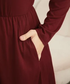 Solid Lace Pocket Arc Hem Sleep Dress -Clothing Shop 277523962 um b0a96dde a09f 43a6 ace7 69503c4aebb7