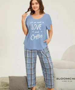 Letter Print Batwing Sleeve Curved Hem Sleep Top 12 Letter Print Batwing Sleeve Curved Hem Sleep Top -Clothing Shop 277643311 eq