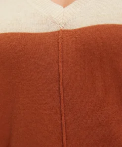 Supersoft Essentials Colorblock Two Tone Patchwork V Neck Pullover -Clothing Shop 280176795 kd 3972083f ee3d 4d07 8625 4ee480c0425e