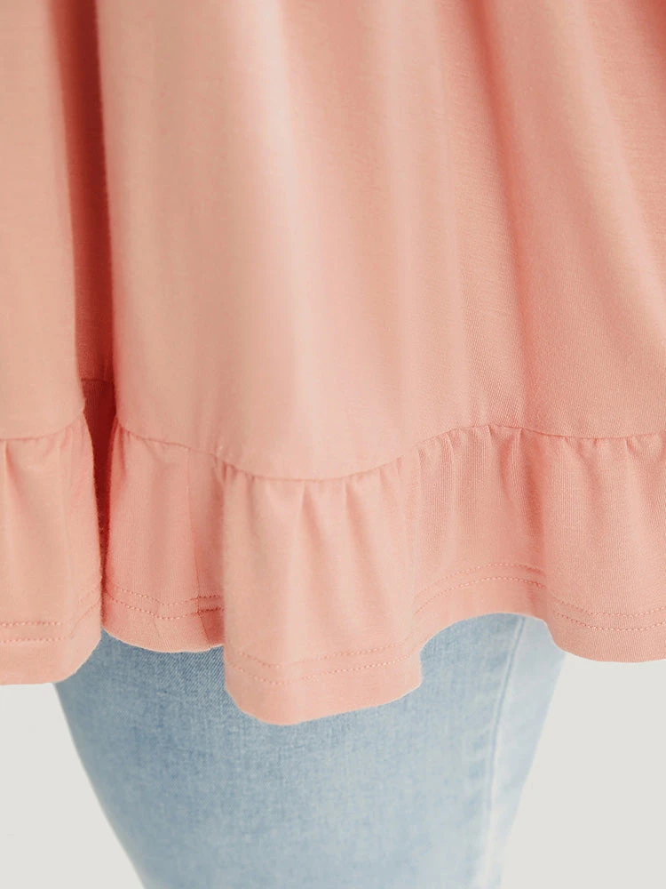 Plain Contrast Lace Ruffle Hem Cami Top 10 Plain Contrast Lace Ruffle Hem Cami Top - Image 8