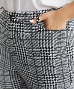 Houndstooth Pocket Flare Leg Zipper Fly Pants -Clothing Shop 283140711 jo 32be7738 9219 494a a215 83193d298418