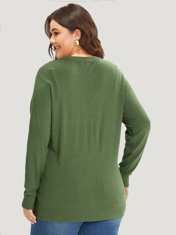 Supersoft Essentials Plain Button Detail Very Stretchy Cardigan 4 Supersoft Essentials Plain Button Detail Very Stretchy Cardigan - Image 2