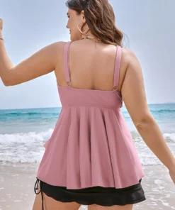 Knotted Front Ruffle Tiered Tankini Top -Clothing Shop 284549853 rh 3ff596ce feea 4e2a a23a a0531726810c