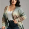Ombre Heather Button Fly Cardigan 2 Ombre Heather Button Fly Cardigan -Clothing Shop 286157810 ii