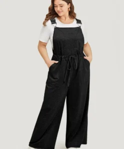 Plain Pocket Drawstring Adjustable Straps Overall Jumpsuit 10 Plain Pocket Drawstring Adjustable Straps Overall Jumpsuit -Clothing Shop 287396309 qd