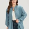 Plisse Button Up Curved Hem Kimono -Clothing Shop 293283077 gi d4e1f0ba 17d6 42aa 99c1 a1f5f1c7e39f
