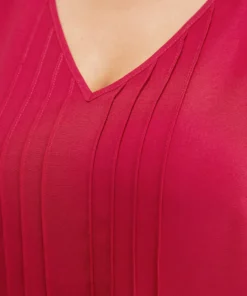 Solid Pleated Front Lace Hem Tank Top 11 Solid Pleated Front Lace Hem Tank Top -Clothing Shop 29632205 pj