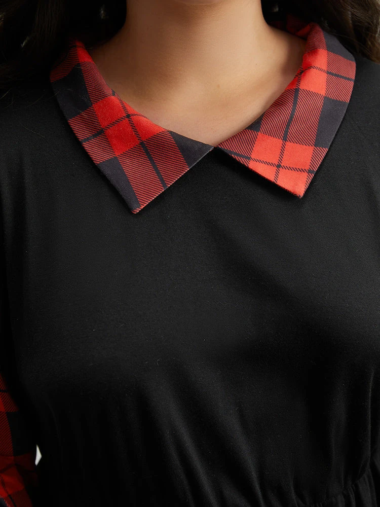 Supersoft Essentials Plaid Patchwork Gathered Dress 7 Supersoft Essentials Plaid Patchwork Gathered Dress - Image 5