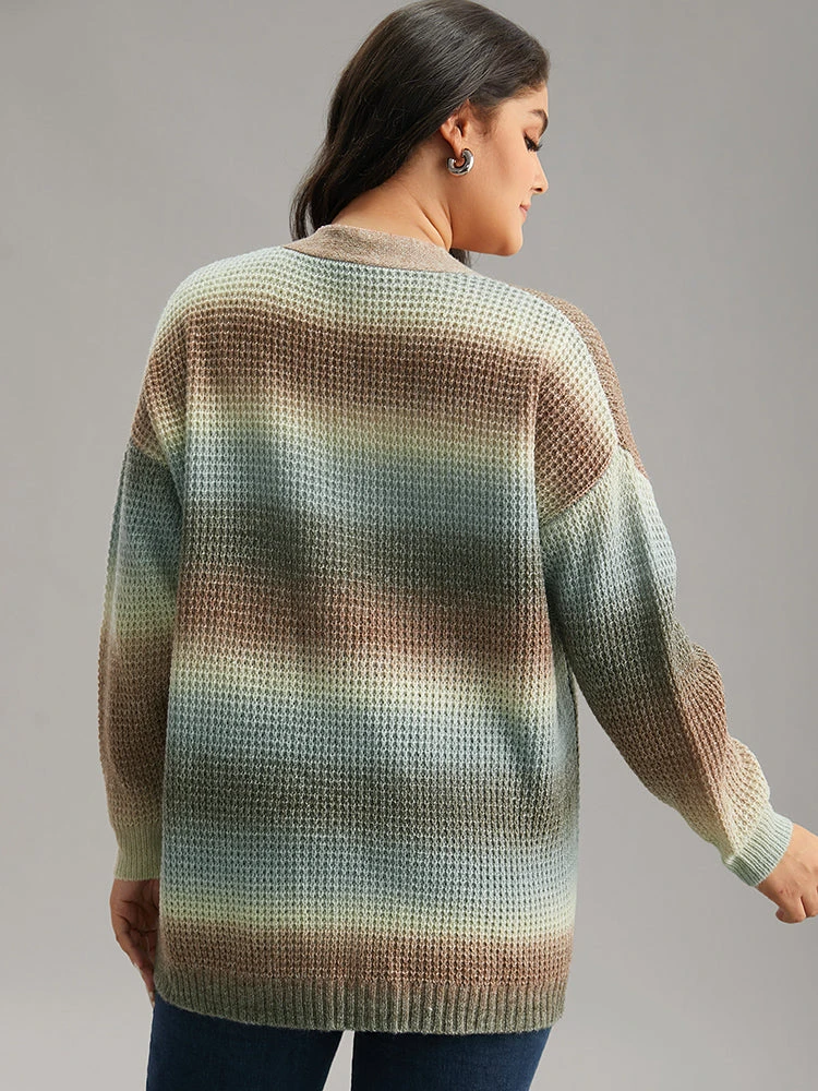 Ombre Heather Button Fly Cardigan 4 Ombre Heather Button Fly Cardigan - Image 2