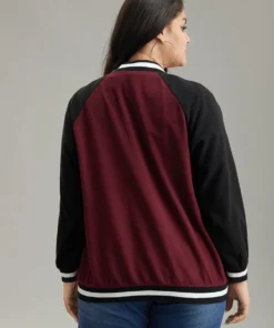 Contrast Trim Pocket Button Fly Bomber Jacket 10 Contrast Trim Pocket Button Fly Bomber Jacket -Clothing Shop 298033363 fb