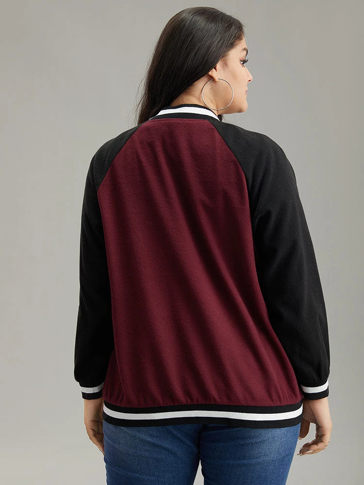 Contrast Trim Pocket Button Fly Bomber Jacket 4 Contrast Trim Pocket Button Fly Bomber Jacket - Image 2