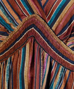 Striped Contrast Shirred Wrap High Low Hem Pocket Blouse -Clothing Shop 301389149 fv 3cbd02d7 062e 4bb4 ba43 6aafa75110f2