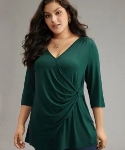 Supersoft Essentials Crossover Pleated T-shirt