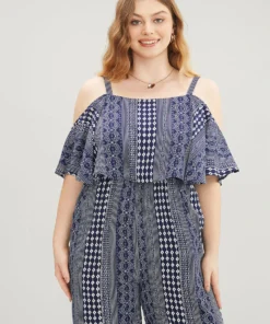 Striped Geometric Pocket Ruffles Cold Shoulder Jumpsuit 13 Striped Geometric Pocket Ruffles Cold Shoulder Jumpsuit -Clothing Shop 302074404 ym 84da9da0 bcd9 44e7 9d8c 620a64f8d40b