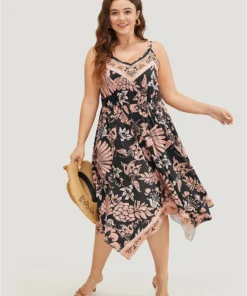 Bandana Print Hanky Hem Pocket Cami Dress