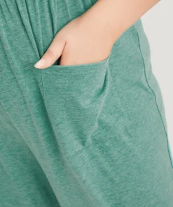 Plain Patched Pocket Zipper Drawstring Shoulder Jumpsuit -Clothing Shop 305604517 lq