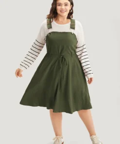 Plain Drawstring Pocket Metal Detail Suspender Skirt -Clothing Shop 306808191 oq 396744a9 672d 4a60 95f1 532bc1fcf1fd