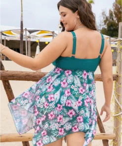 Hanky Hem Ruched A Line Floral Patchwork Swim Dress -Clothing Shop 307405181 pf 01e89647 9d53 4d14 bb45 5a362e595dc5