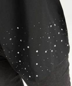 Halloween Plain Rhinestone Lapel Collar Blazer -Clothing Shop 31013019 ty