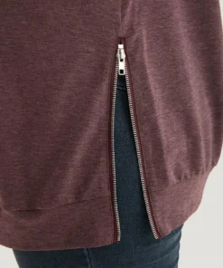Plain Zipper Round Neck Elastic Cuffs Sweatshirt -Clothing Shop 310740402 ka 0bf680ed 6f1d 4b6e ac83 2dbf7392787b