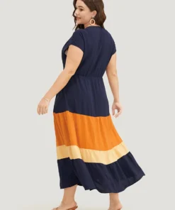 Colorblock Contrast Pocket Wrap Flutter Tiered Tank Dress -Clothing Shop 310845322 ty 4253bc15 1f8b 4dc3 b1f1 1f296e93a99d