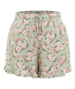 Floral Ties Ruffle Trim Elastic Waist Sleep Pants -Clothing Shop 31387390 mq 84ae1a00 897c 4eb3 aa8f 38d3c542a803