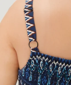 Boho Print Shirred Pocket Elastic Wais Ruffle Trim Cami Jumpsuit -Clothing Shop 315656713 gz 315a7132 43a4 4713 bf6b 0154ff15ed67