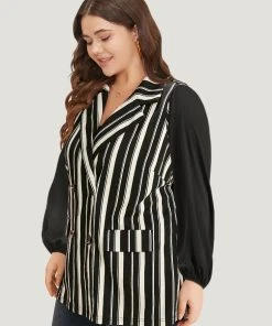 Halloween Striped Pocket Double Breasted Lapel Collar Sleeveless Blazer 17 Halloween Striped Pocket Double Breasted Lapel Collar Sleeveless Blazer -Clothing Shop 316535484 ja 82e9797a 1031 4eaf 9c83 c7531de52710